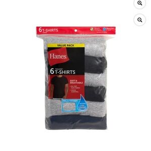 Hanes six tag less T-shirts